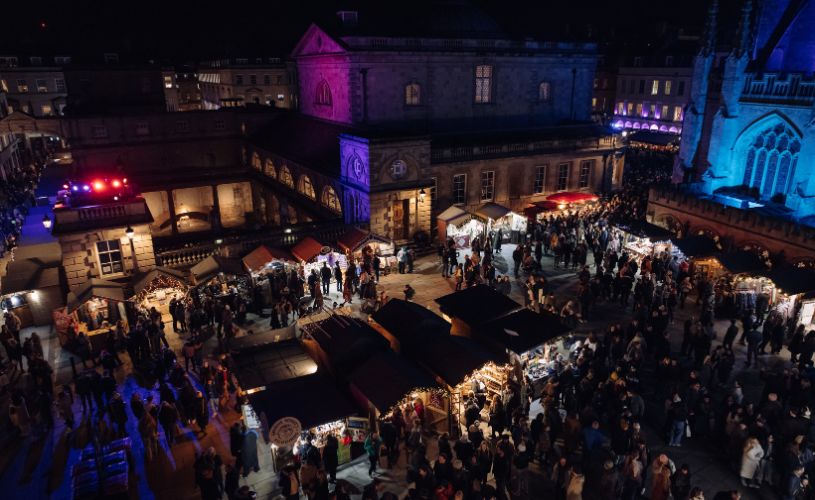 Bath Christmas Market from above